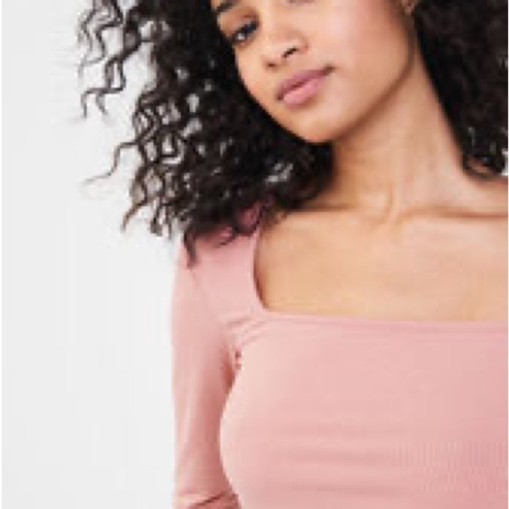 79- INC International Concepts NWT Pink Long Sleeve Top, Size XL. Rayon Blend.